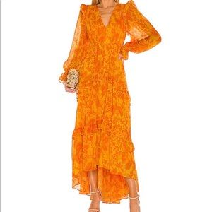 NWT Amur Modele Gown. Never been worn. Size 4. Beautifully flowy and fresh